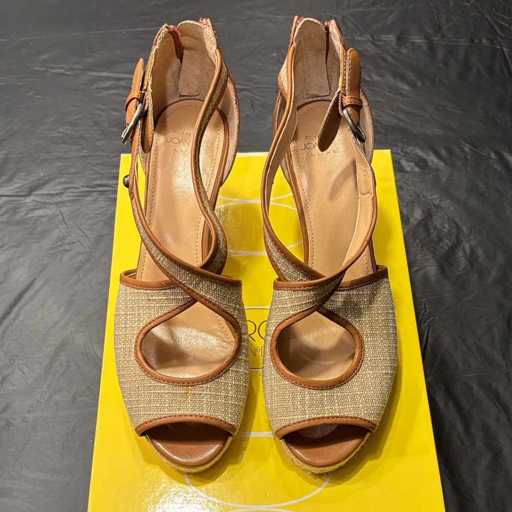 Joan & David Tan and Brown Heels